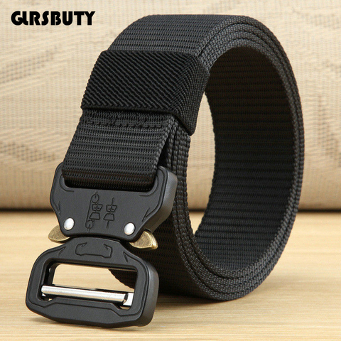 Military Tactical Nylon Belt Men Heavy Duty Army Waist Belt QuickRelease Belt with Metal Buckle for Training Outdoor Width 3.8CM ► Photo 1/6