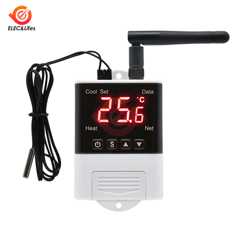 DTC1201 AC 110V 220V Digital Thermostat NTC Sensor LCD Display WiFi Temperature Controller Thermoregulator For heating cooling ► Photo 1/6