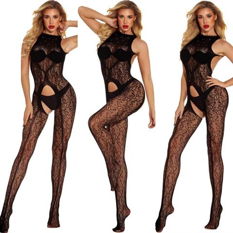lingerie sexy women clothing black crotchless bodysuit body suits for women plus size lingere stripper outfit dancewear exotic ► Photo 1/6