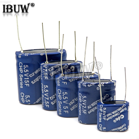 1PCS Super capacitor farad capacitor combination type 5.5V 0.5F 1F 2F 3.5F 4F 5F 7.5F 10F 15F ► Photo 1/4