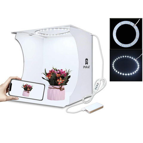 Mini Ring Lightbox Folding Portable Photo Studio Box Photography Softbox  light box Studio Shooting Tent Box Kit with 6 Backdrops - Price history &  Review, AliExpress Seller - Xinmei Photography Club Store