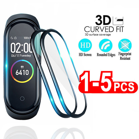 3D Protective Glass for Xiaomi mi band 5 film Protector for Mi band 4 Smart Watchband 4 Screen Protector miband4 Glass Film ► Photo 1/6