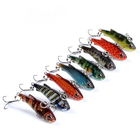 8pcs 4cm 4g Mini Lipless VIB Fishing Lures Crankbait Artificial Wobbler Hard Bait Sinking Lure for Bass Fishing ► Photo 1/6