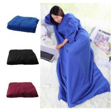 2022 The most fashionable dinner family winter warm wool blanket robe shawl with sleeves Adult Winter Hooded TV Blankets ► Photo 1/5