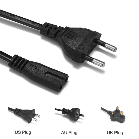 EU Japan IEC C7 Power Cable UK Euro AU EU Figure 8 Power Extension Cord For Power Supply Portable Radios Sony PS4 3Printer ► Photo 1/6