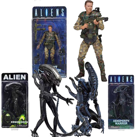 7.2inch 18cm NECA Aliens vs Predator Sergeant Craig Windrix Xenomorph Warrior Action Figure Model Toy Doll ► Photo 1/6