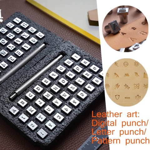 37 Metal letters and numbers/pattern stamp Punch Set for Leather Craft Printing Tools 3.5/6.5MM,DIY Leather Stamping Tool Set, ► Photo 1/6