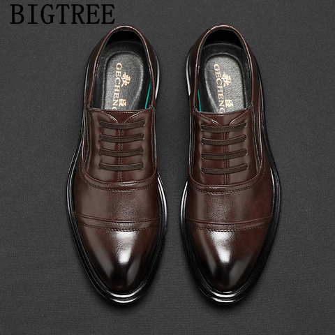 Business Shoes Men Leather Vintage Shoes Men Oxford Coiffeur Evening Dress Office Shoes Men Classic Wedding Dress 2022 Ayakkabi ► Photo 1/6