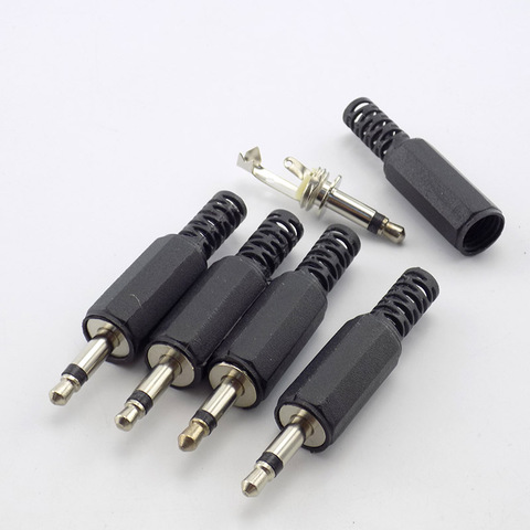5/10pcs 3.5mm 2/3 Pole mono Audio Connectors Jack Plug Headphone Male Adapter 3.5mm jack plug 3.5 Male Jack Plug Wire Terminals ► Photo 1/6