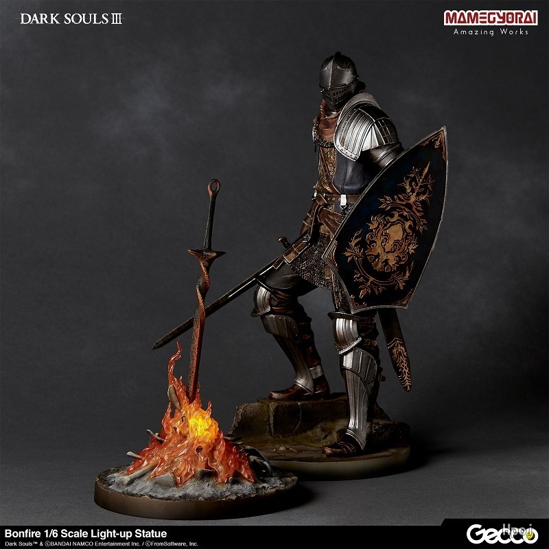 Gecco 1/6 Dark Souls Faraam Knight Bonfire PVC Action Figure Toy Black Knight Game Statue Collection Model Doll Children Gifts ► Photo 1/6