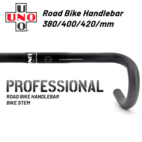 UNO Bicycle Bent Handlebar 380/400/420mm Ultralight Bicycle Handle 25.4 Drop Bar Racing Road Bike Handlebar Bike Accessories ► Photo 1/6