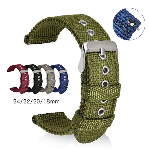 18 20mm 22mm 24mm Nylon Woven Watchband for Samsung Galaxy Watch 42mm 46mm Active2 Gear S2 S3 Quick Release Band Strap Active 2 ► Photo 1/6
