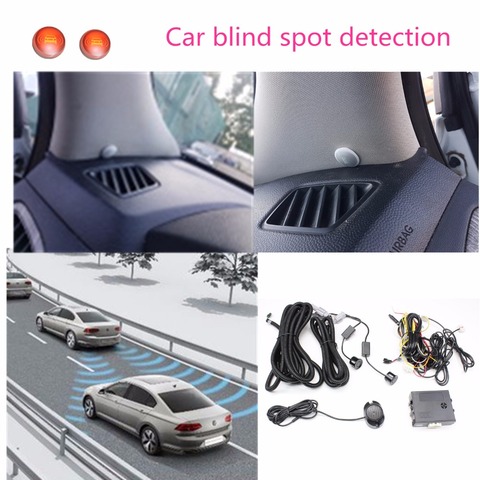 Car Blind Spot Mirror Radar Detection System BSD BSA BSM Microwave Blind Spot Monitor Radar Detectors with Alarm and LED for car ► Photo 1/6