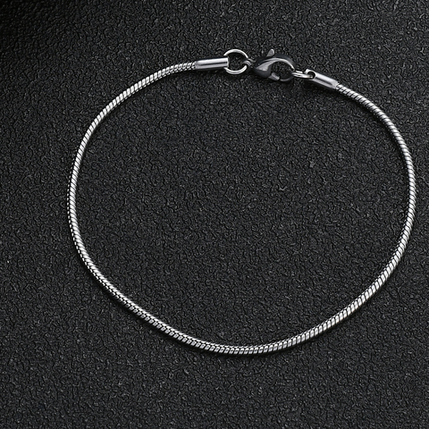 Hot Sale Width 2MM 316L Titanium Steel Snake Chain Bracelet Fashion Jewelry For Men Women Stainless Steel Link Bracelet ► Photo 1/6