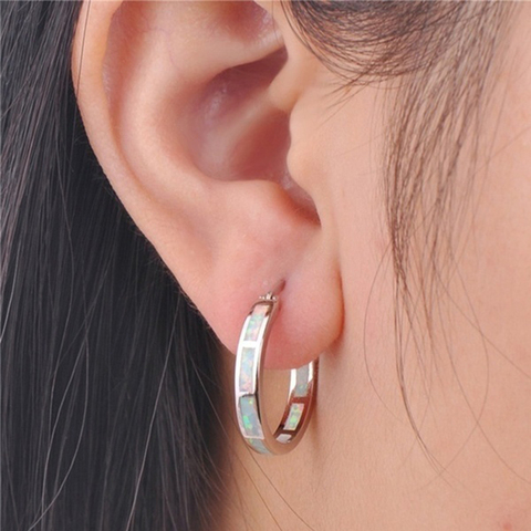 Healthcare Weight Loss Hoop Earrings Slimming Chakra Stainless Steel Healthy Stimulation Acupoint Gallstone Fashion Earrings ► Photo 1/6