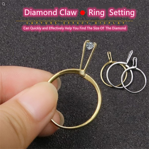 Spring Type Ring Stone Gemstone Diamond Holder Display Ring Diamond Four-Claw Gemstone Claw Meson Holder Jewelry Tool Equipments ► Photo 1/6