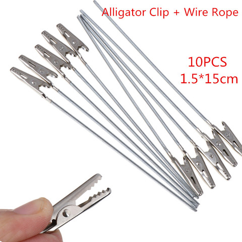 10pcs Non-insulated Alligator Clips Metal Electric Test Crocodile Clip Clamps Alligator Clip Wire Rope In Alligator Clips NEW ► Photo 1/6