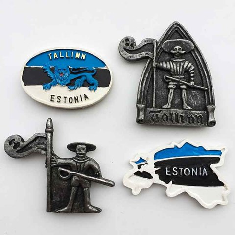 Tallinn Estonia fridge magnets tourist souvenir 3D Resin Crafts Magnetic Refrigerator Stickers Collection Decoration Gifts ► Photo 1/6