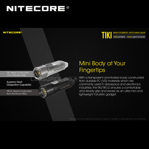 Mini Futuristic NITECORE TIKI/ TIKI LE USB Rechargeable Keychain Light Built-in Li-ion Battery ► Photo 1/6