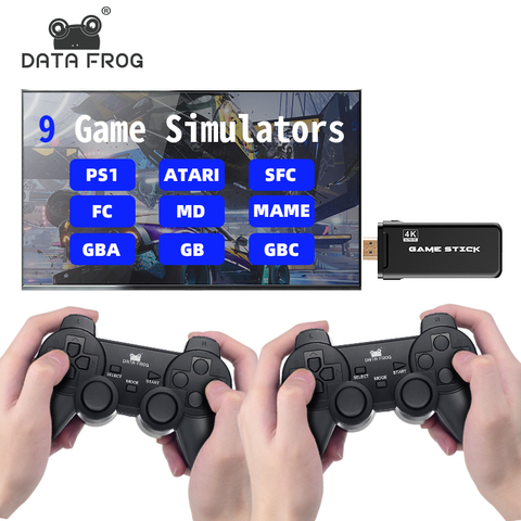 DATA FROG Retro Video Game Console 2.4G Wireless Console Game Stick 4k