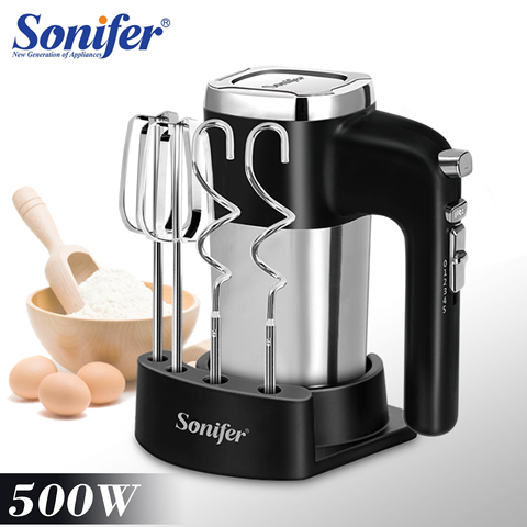 500W High Power Electric Food Mixer 5 Speeds Hand Blender Dough Blender Egg Beater Hand Mixer For Kitchen 220V Sonifer ► Photo 1/6