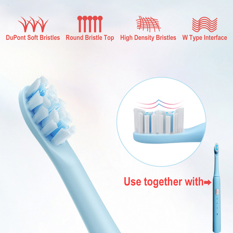 Lushtree Sonicare Replacement Toothbrush Heads Dupont Bursh Head for Sonic Electric Teeth Brush ► Photo 1/6