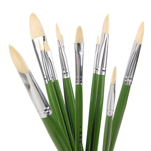 6pcs/Set,Direct manufacturers pig bristle artist oil painting brushes Tongue peak painting brush Set Drawing Art Supplies ► Photo 1/6