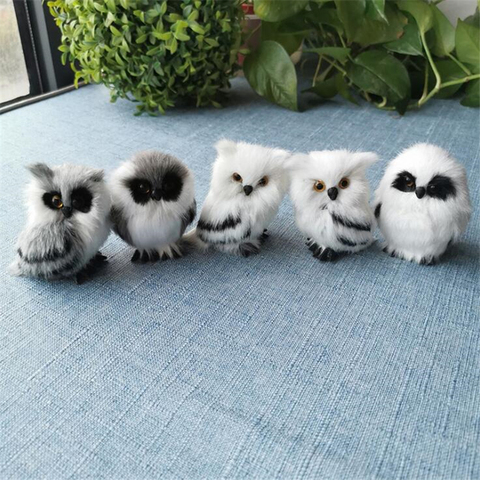 Creative Cute Owl Plush Toys Accessories Kids Gift Handmade Crafts Collection Office Decoration Miniature Figurines 5*4.5*7Cm ► Photo 1/6