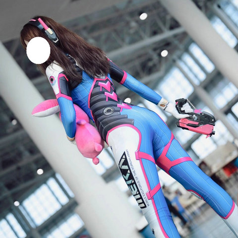 Customize,Free Shipping!  Superhero Zentai Suit dva Overwatch D.VA Bodysuit Adults Kids Cosplay Costume,Custom Size Halloween ► Photo 1/1