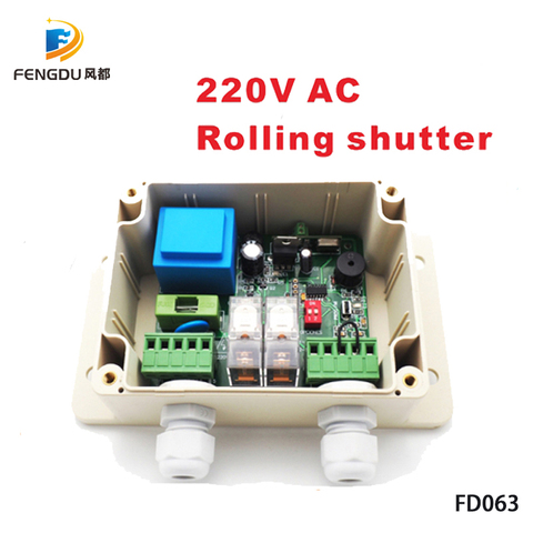 220v 433mhz wireless universal garage door Roller Shutter rf receiver 2 relay open code for rolling code ► Photo 1/2