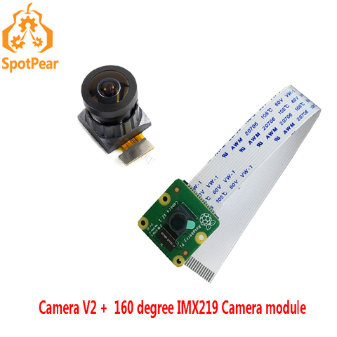 Raspberry Pi Camera V2 and 160 degree  IMX219 Camera Module  8mp together ► Photo 1/4