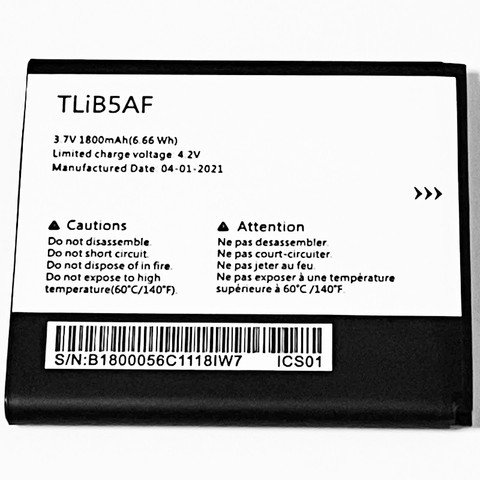 3.8V 1800mAh TLiB5AF For Alcatel Link Zone MW40V MW40VD MW40CJ MW41NF MW41MP MW41TM 4G LTE WIFI Router Hotspot Modem Battery ► Photo 1/3