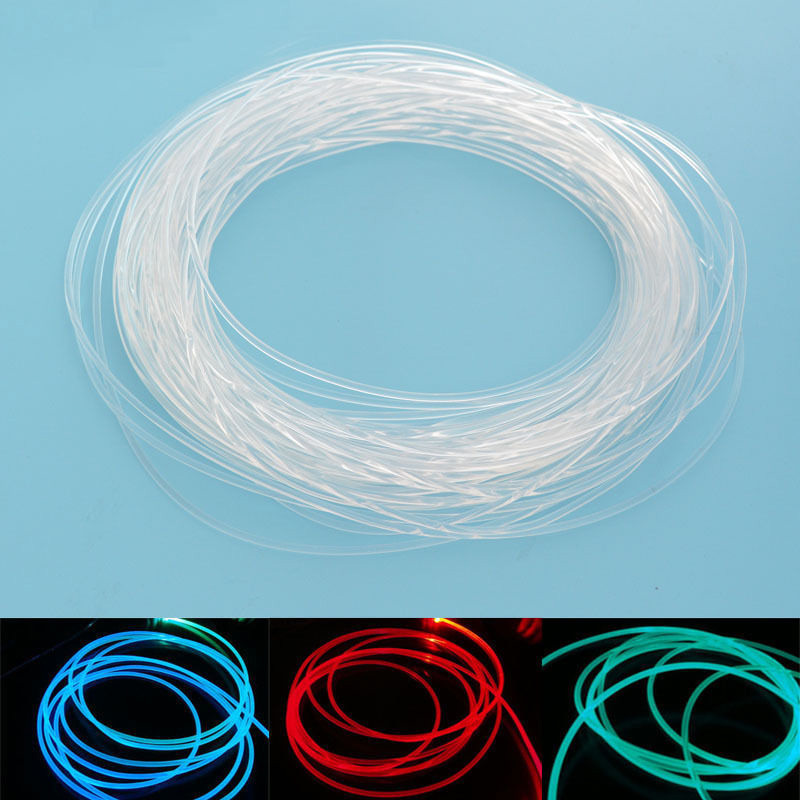 1.5mm/ 2mm/ 3mm/ 4mm PMMA Plastic Fiber Optic Cable Side Grow Led Light Clear # ► Photo 1/6