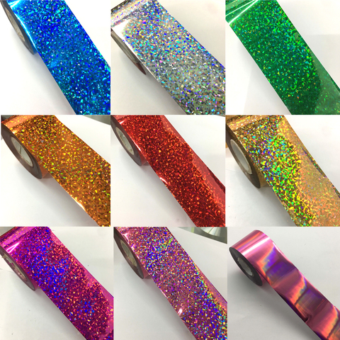 1Roll 120M*4CM Holographic Nail Transfer Foils Laser Silver Nail Art Stickers Foils Holo Transfer Paper ► Photo 1/6