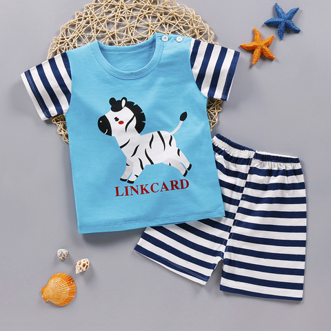 2022 Summer Boy Set Cartoon Cute Cotton Male Baby Set Toddler Boys Clothing Set Girls Boutique Outfits Toddler Boy Clothes ► Photo 1/5