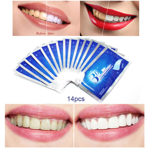 14 Pairs Tooth Whitening Dry Tooth Paste Bleaching Tooth Sticky Gel Whitening Strip High Elastic Oral Care Hygiene Toothpaste ► Photo 1/6