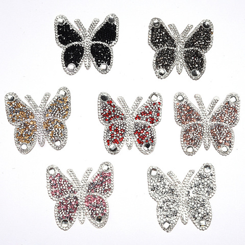 Colorful Butterfly Rhinestone Patches For Clothes Iron-On Diy Patch 7Colors Thermo Badge Appliques Sticker For Jeans Bags Shirt ► Photo 1/5