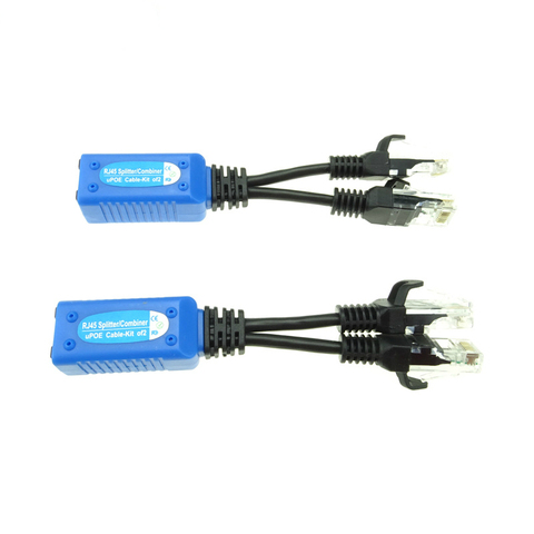 ESCAM 1pair RJ45 splitter combiner uPOE cable, two POE camera use one net cable POE Adapter Cable Connectors Passive Power Cable ► Photo 1/4