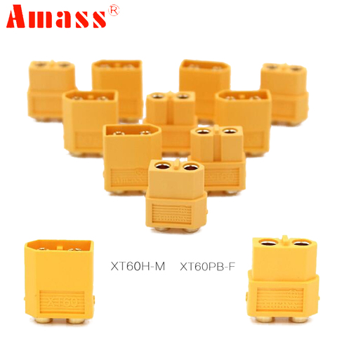 5pair/lot Amass XT60-P Plug Connector Male & Female PCB Dedicated for PCB Board For RC Models ► Photo 1/5