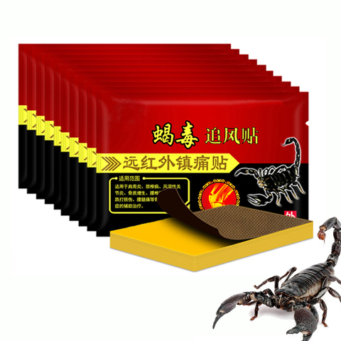 80pcs/10 bags Knee Joint Pain Relieving Patch Chinese Scorpion Venom Extract Plaster for Body Rheumatoid Arthritis Pain Relief ► Photo 1/6