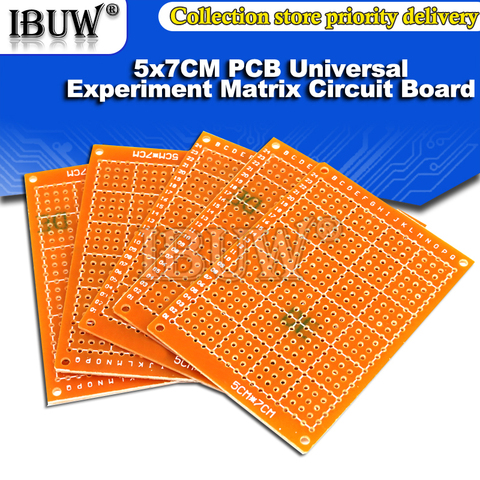 10PCS  Prototype Paper Copper 5x7cm 5*7CM PCB Universal Experiment Matrix Circuit Board ► Photo 1/3