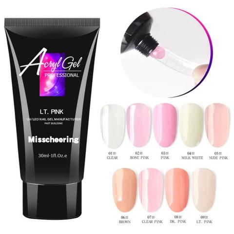 9 Colors 30ml Nail Acrylic Nail Extension Gel UV LED Builder Gel Quick Extension Gel Nail Tip Form Gel Jelly Polish TSLM2 ► Photo 1/6