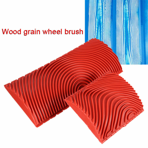 1 Set Wood Grain DIY Tool, Imitation Wood Grain Pattern Wall Texture  Roller, Embossing Art Rubber Wood Grain Painting Tools, Home Decoration