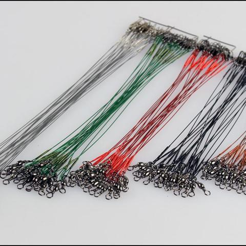 10pcs Fishing Line Wire Leaders Interlock Snap Fishing Lure Tackles Winter Fishing Gear Accessories Connector Copper Swivel ► Photo 1/6