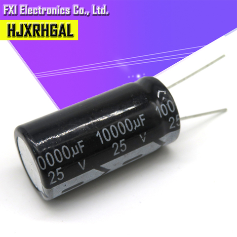 5PCS  25V10000UF 18*35mm 10000UF 25V 18*35 Electrolytic capacitor New original ► Photo 1/2