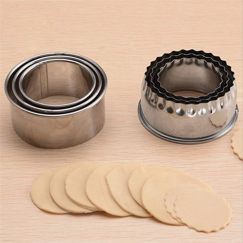 3pcs/set 304 Stainless Steel Cutter Dumplings Mould Kitchen Maker Dumpling Skin Device dough press Pancake Tools Wrappers Molds ► Photo 1/6
