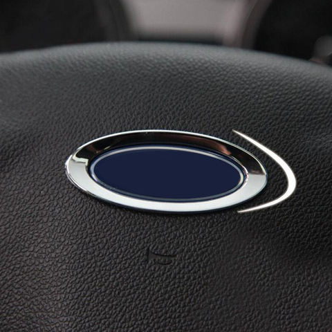 Car Silver Steering Wheel Decorative Circle Cover Trim 3D Sticker For Ford Focus 2 3 4 Fiesta Mondeo Car Accessories ► Photo 1/5