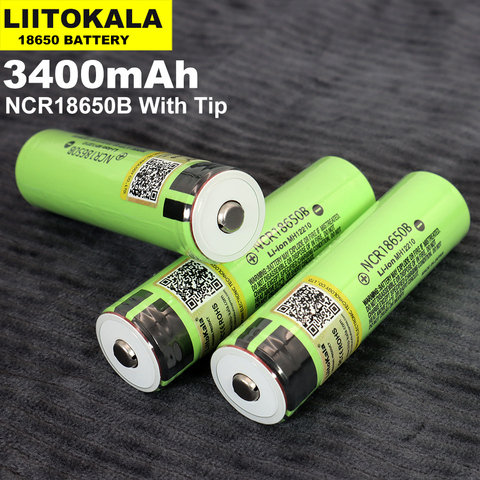 10-30PCS Liitokala  Original NCR18650B 3.7V 3400mah 18650 rechargeable lithium battery Suitable for  flashlight (No PCB) ► Photo 1/6