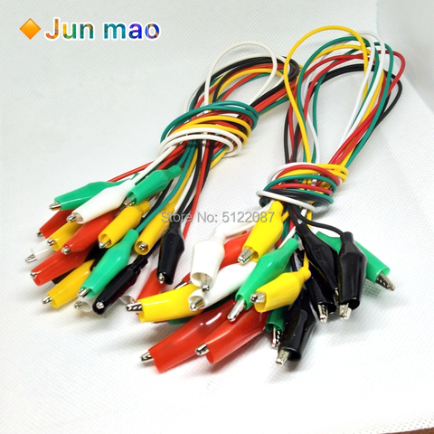 10pcs Line length 50cm Crocodile clip number 35mm 28mm Double-ended Crocodile Clips Cable Alligator Clips Wire Testing Wire Clip ► Photo 1/6
