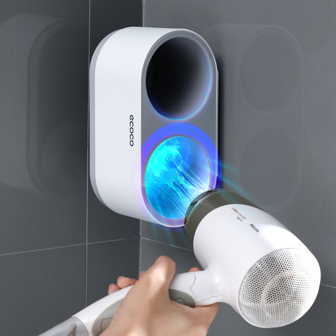 Wall Mounted Hair Dryer Holder Self-Adhesive Blower Storage Rack Punch-free Bathroom Supplies Shelf Organizer ► Photo 1/6